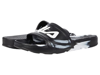 FILA Sleek Marble Slides in Knockout Pink & White footwear , Sandal