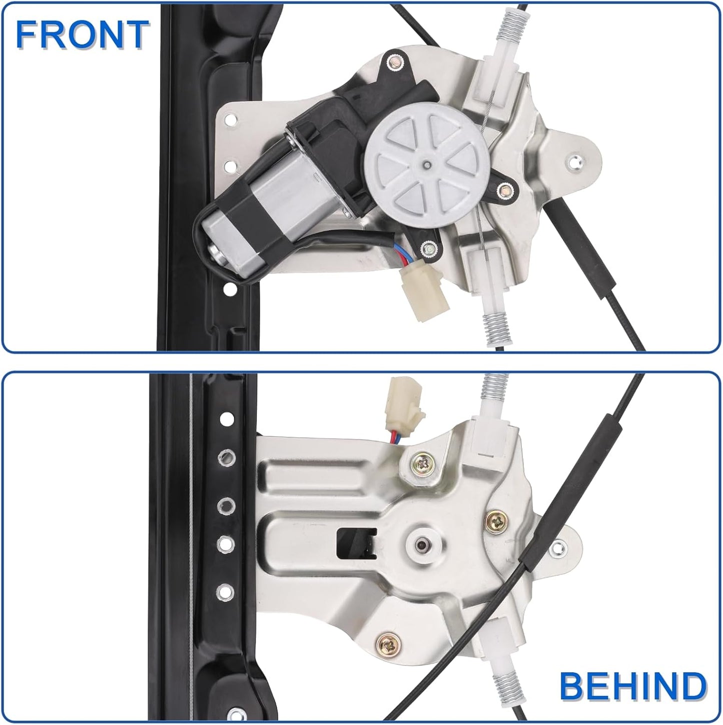 Power Window Lift Regulator with Motor Assembly Front Right Passenger Side Compatible with Chevrolet Cruze 2012-2015/ Chevy Cruze Limited 2016 (2 Pins), Replace OE 751-740