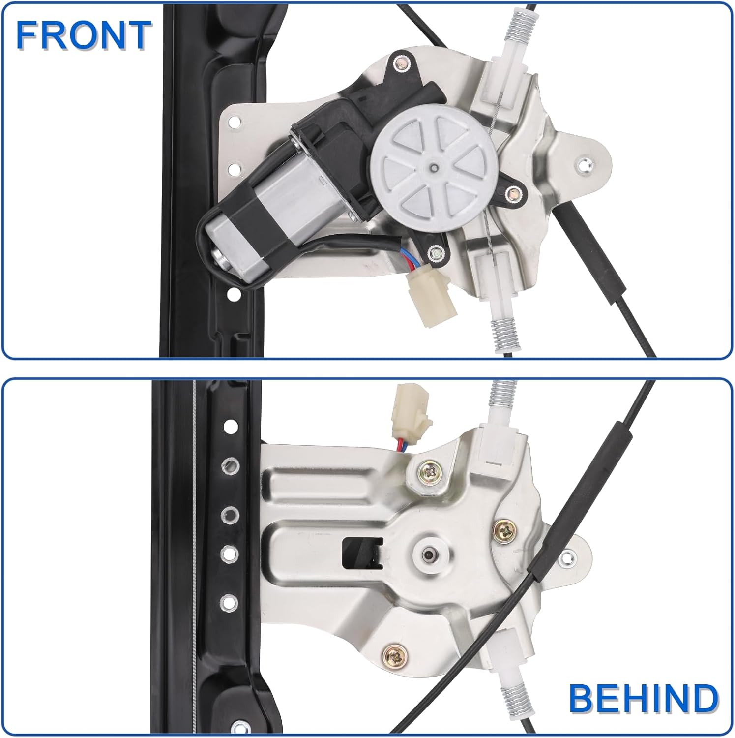 Power Window Lift Regulator with Motor Assembly Front Right Passenger Side Compatible with Chevrolet Cruze 2012-2015/ Chevy Cruze Limited 2016 (2 Pins), Replace OE 751-740