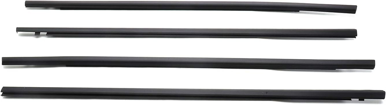 MotorFansClub 4PCS Weatherstrip Window Sealing Fit for Honda Civic Sedan 2016 2017 2018 2019 2020 2021 Sealing Strip Door Outside Trim, Black