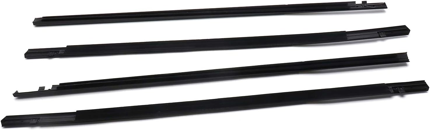 MotorFansClub 4PCS Weatherstrip Window Sealing Fit for Honda Civic Sedan 2016 2017 2018 2019 2020 2021 Sealing Strip Door Outside Trim, Black