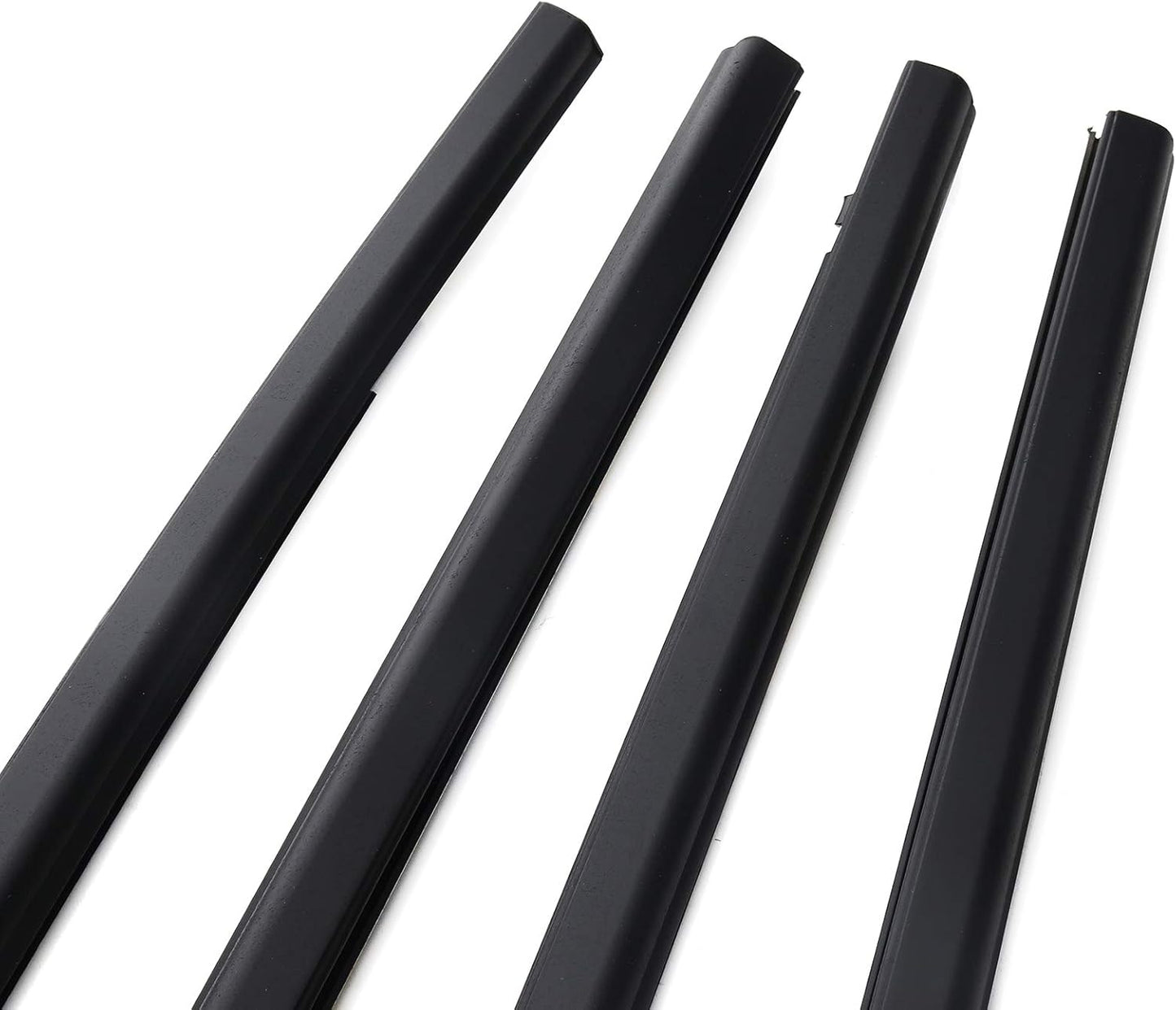 MotorFansClub 4PCS Weatherstrip Window Sealing Fit for Honda Civic Sedan 2016 2017 2018 2019 2020 2021 Sealing Strip Door Outside Trim, Black