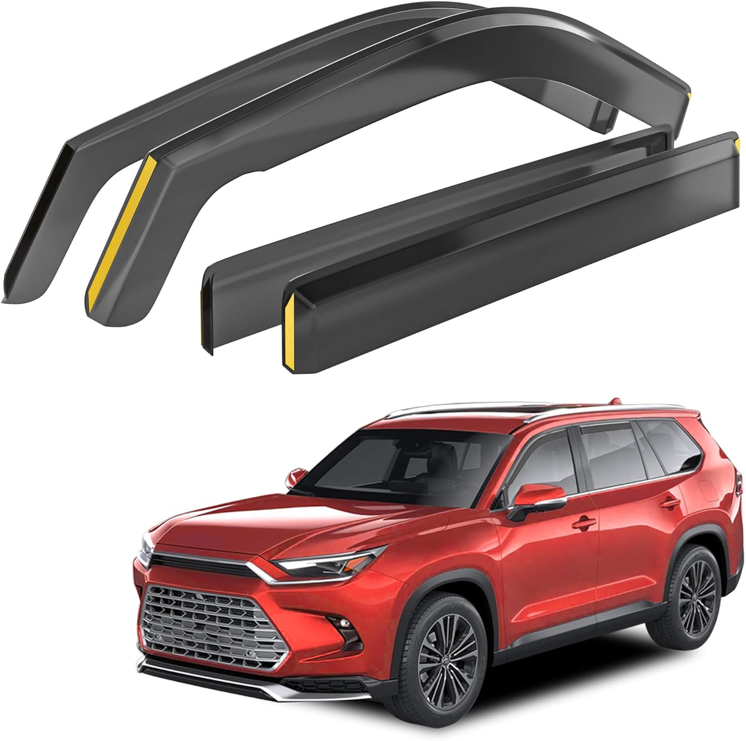 in-Channel Extra Durable Window Rain Guards Compatible