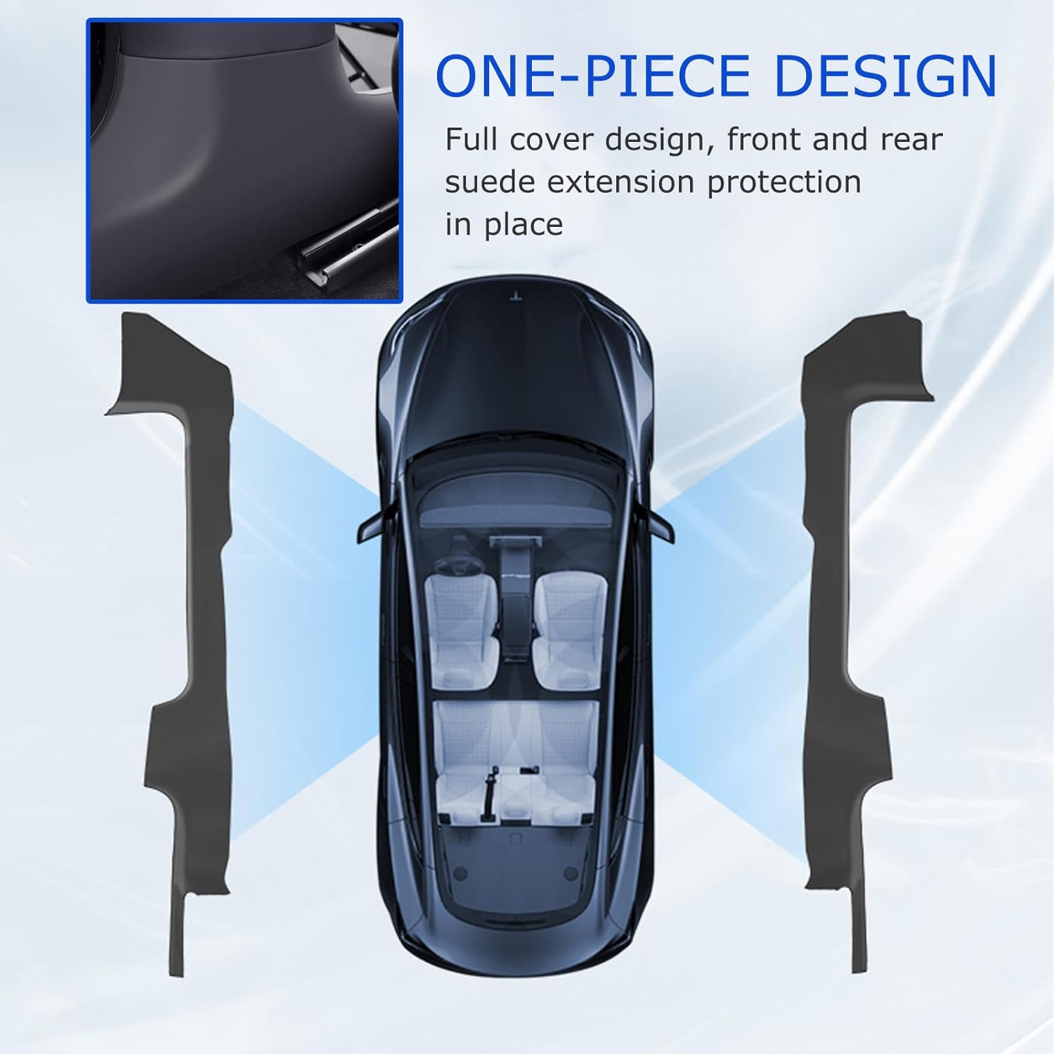 Scratch Protection Door Sill Protector for Tesla Model 3 Highland 2024 Front and Rear Door Entry Guard Scuff Plate TPE Door Sill Threshold Protector