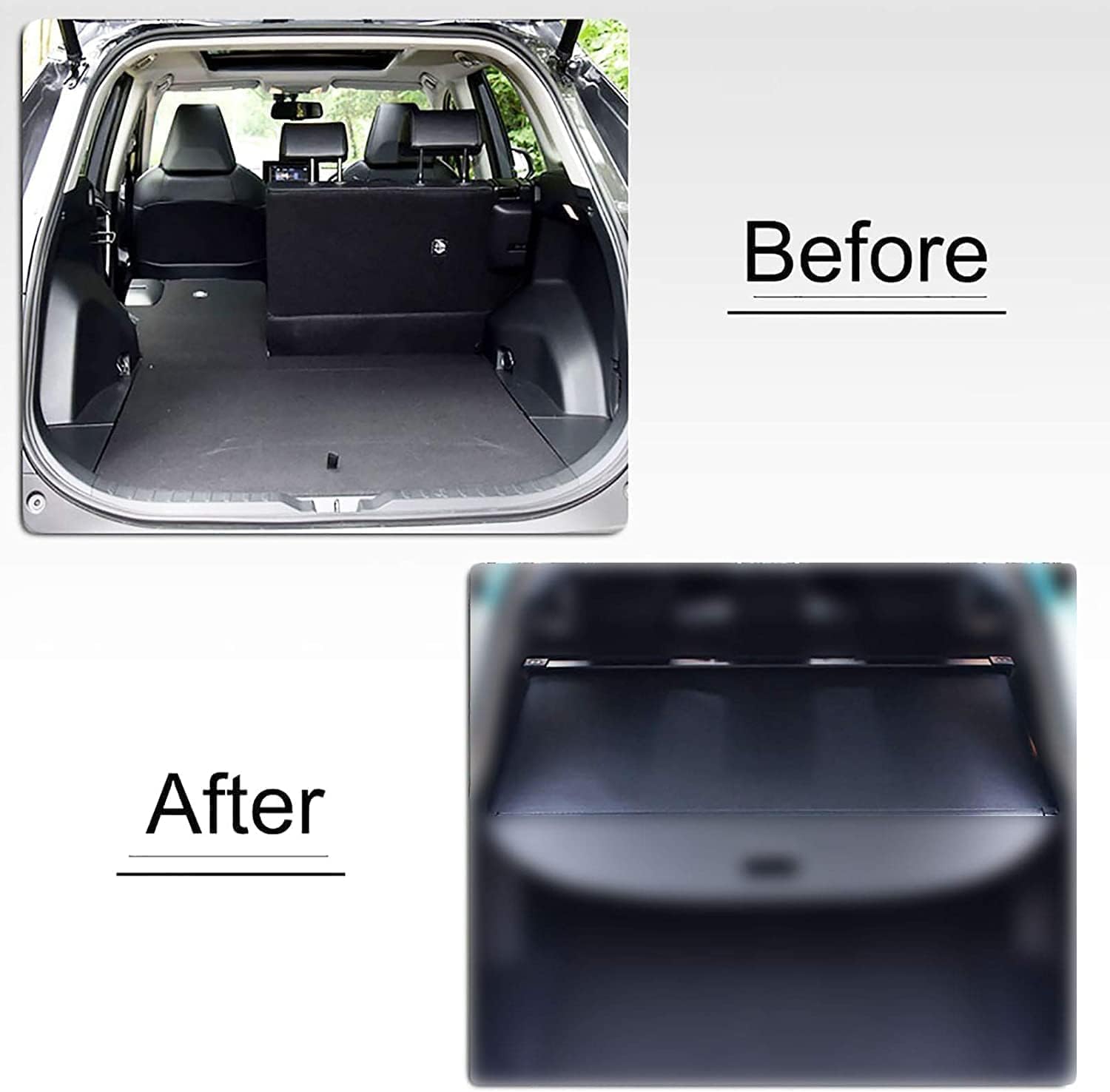kaungka Cargo Cover Retractable Compatible with 2022 Kia EV6 Black Trunk Shielding Shade