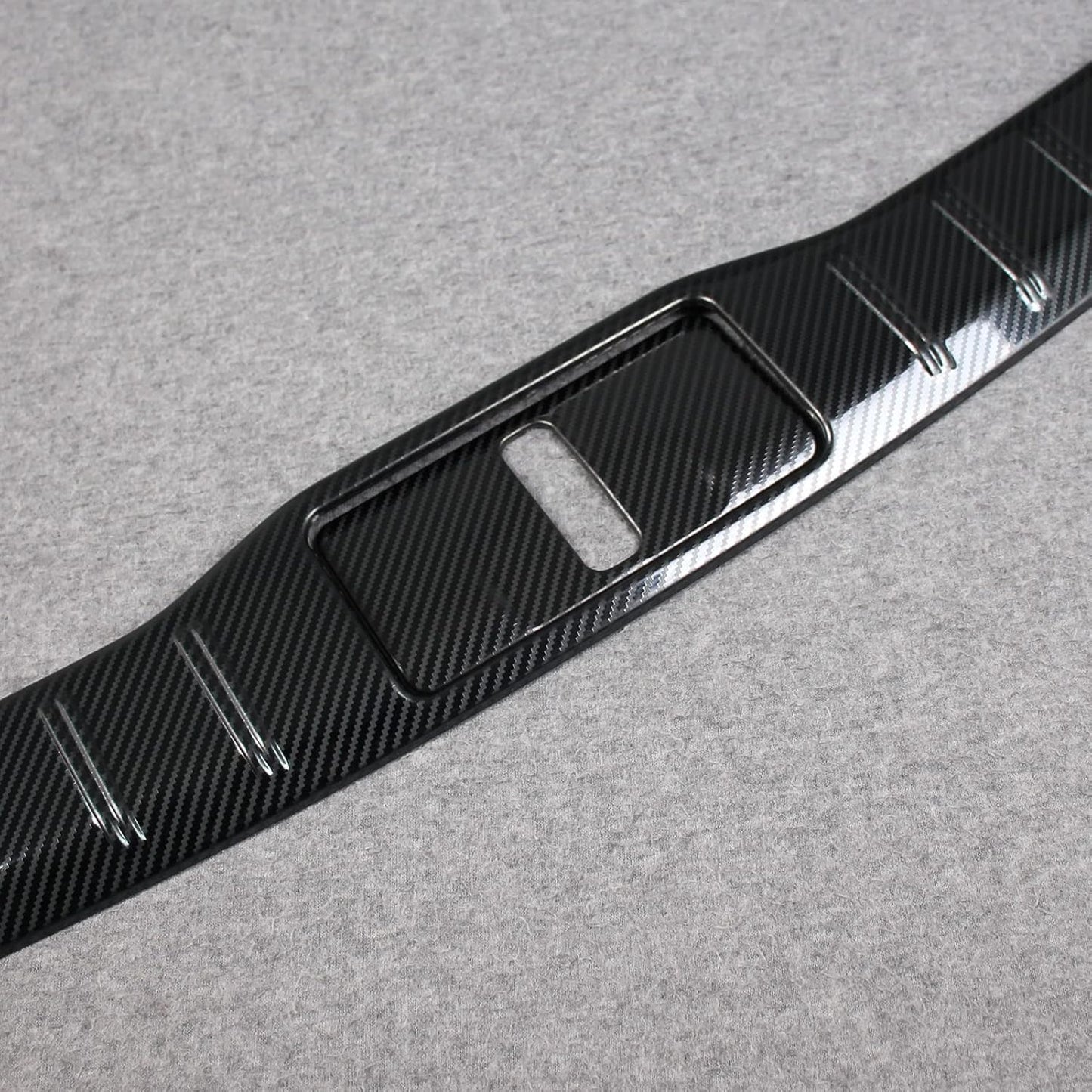 Beautost Fit for Lexus RX RX350 RX350h RX500h F Sport 2023 2024 2025 Rear Inside Bumper Sill Plate Guard Cover Trims (Carbon Fiber Black)
