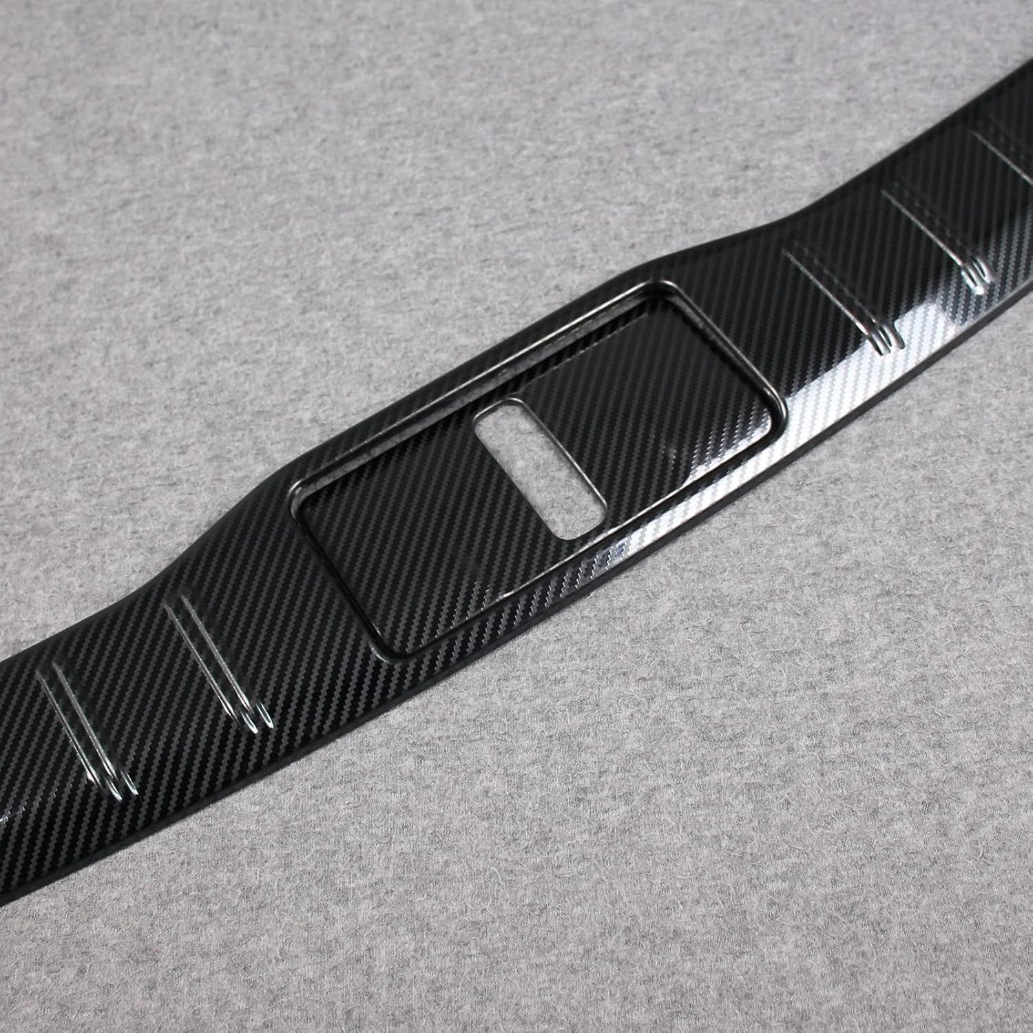 Beautost Fit for Lexus RX RX350 RX350h RX500h F Sport 2023 2024 2025 Rear Inside Bumper Sill Plate Guard Cover Trims (Carbon Fiber Black)