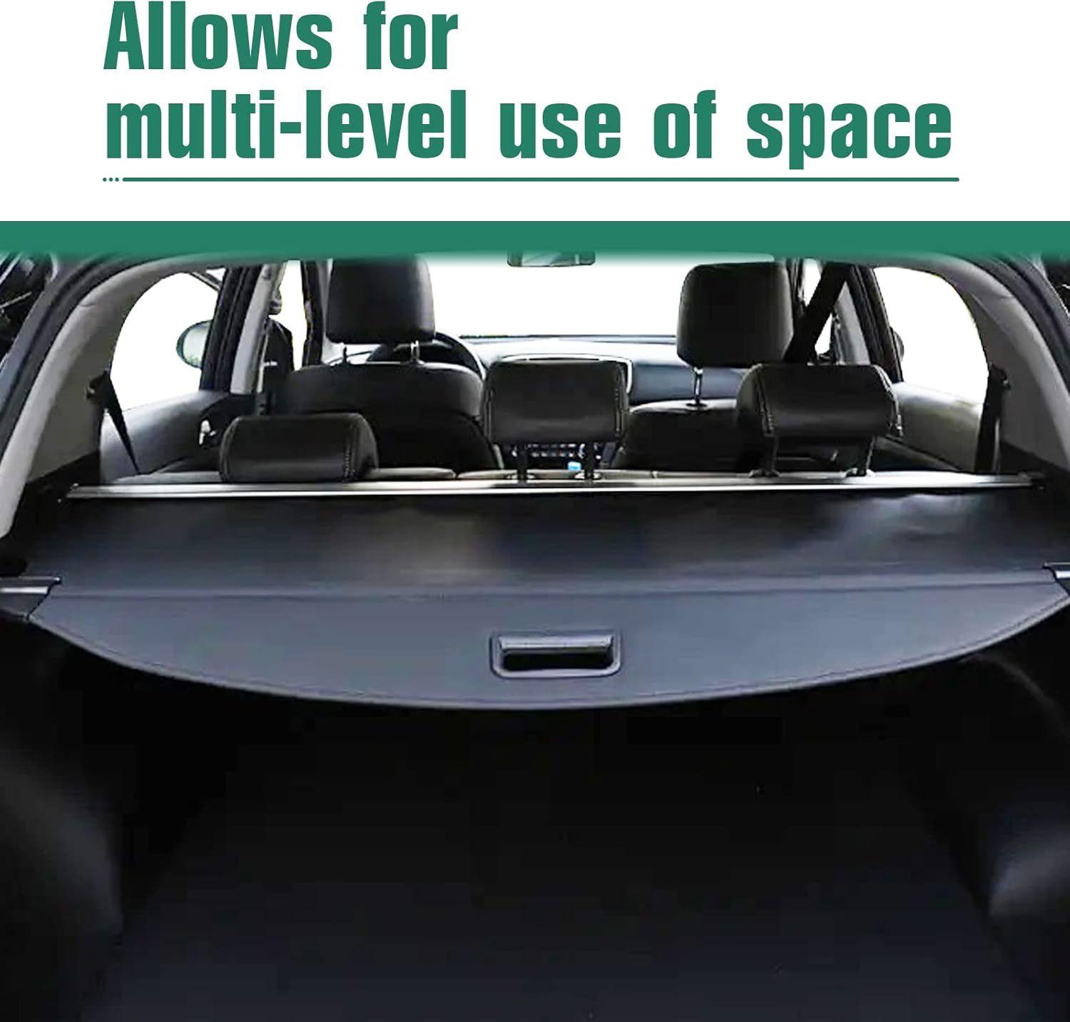 Cargo Cover Fit for 2018-2025 Nissan Kicks Rear Storage Waterproof Retractable Rear Trunk Security Cover Shielding Shade Black