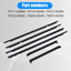FZJDSD 7571160080 7572160080 Car Quarter Door Belt Moulding Black Set Compatible with Toyota Prado FJ / LC120 2003-2009 Compatible with Lexus GX470 Weatherstrip Window Molding Trim Window Seal Belt (model may vary)