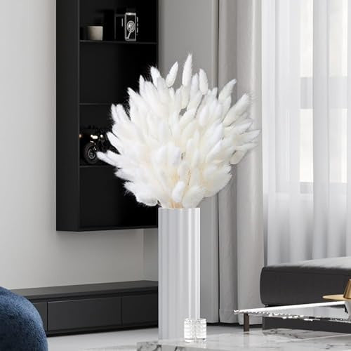 150 Stems Dried Bunny Tail Grass with Box Natural & Fluffy | Boho Decor - Rabbit Tail Grass Dried Pampas Grass Decor Flower Arrangements Wedding Home Kitchen Office Decor