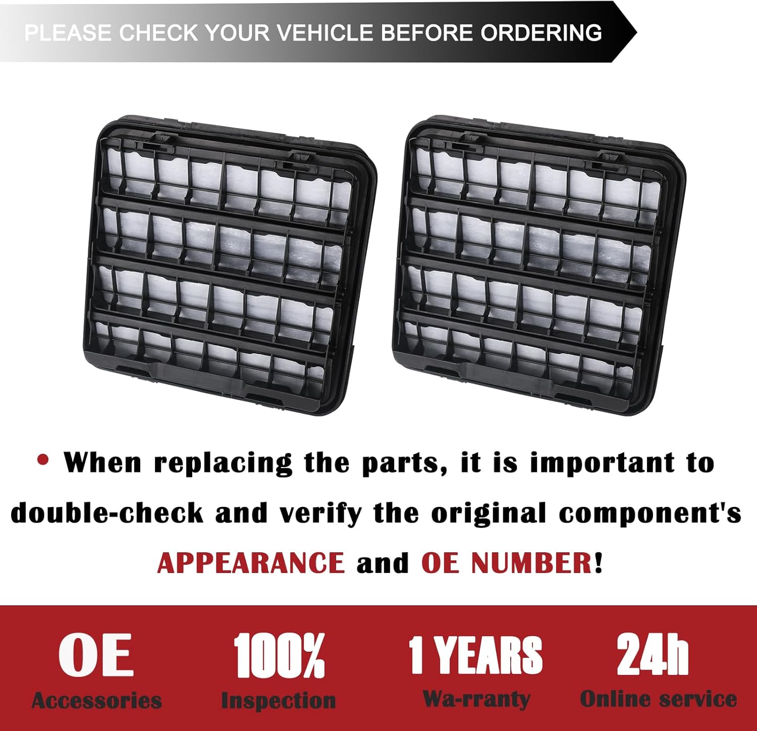 Body Side Aperture Exhauster Vents,for Dodge/Jeep Cab Rear Air Pressure Vent Louvers Replaces 68323649AB
