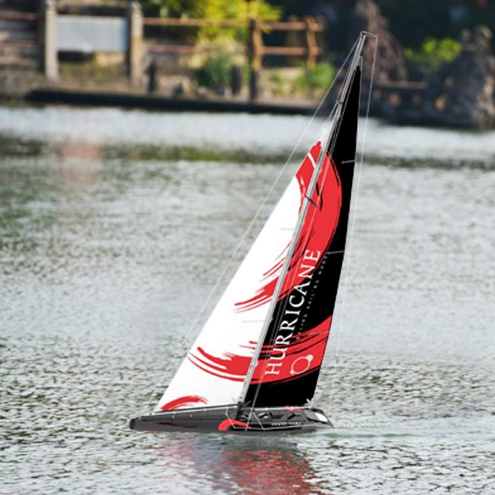 VOLANTEXRC RC Sailboat Hurricane 2.4Ghz Race Class Remote Control Sailboat with 83.9x39 Inches, Wind Powered RC Boat Ready to Run (RTR) for Beginners, Adults (791-2) - 84" Tall