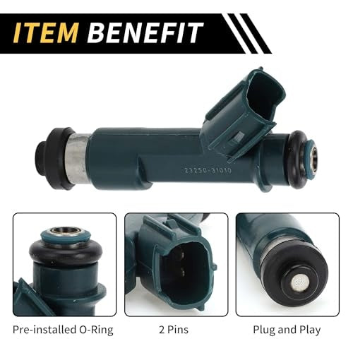 1 Pc Fuel Injector for Toyota 4Runner 2003-2009 Engine Fuel Injection Nozzle No.2320939015 12 Holes Plastic Green