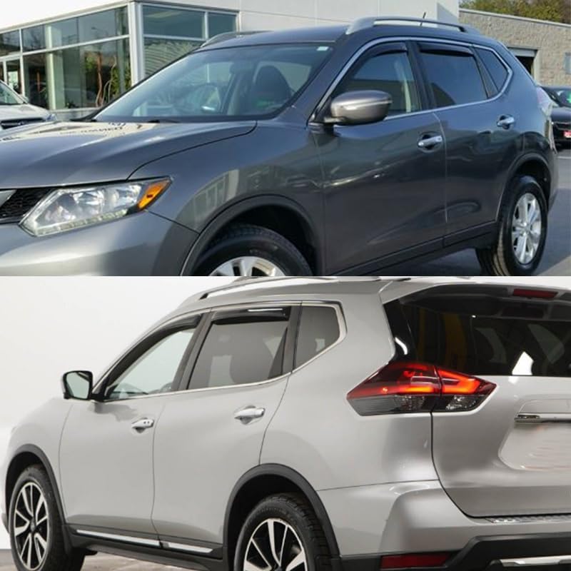 in-Channel Style Smoke Window Sun Rain Visors Vent Guard Deflector Compatible with Nissan Rogue 2014-2020