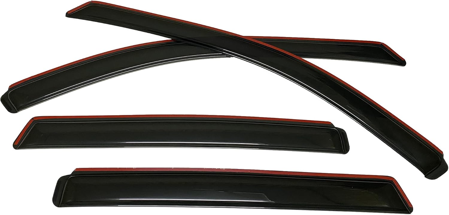 in-Channel Style Smoke Window Sun Rain Visors Vent Guard Deflector Compatible with Nissan Rogue 2014-2020