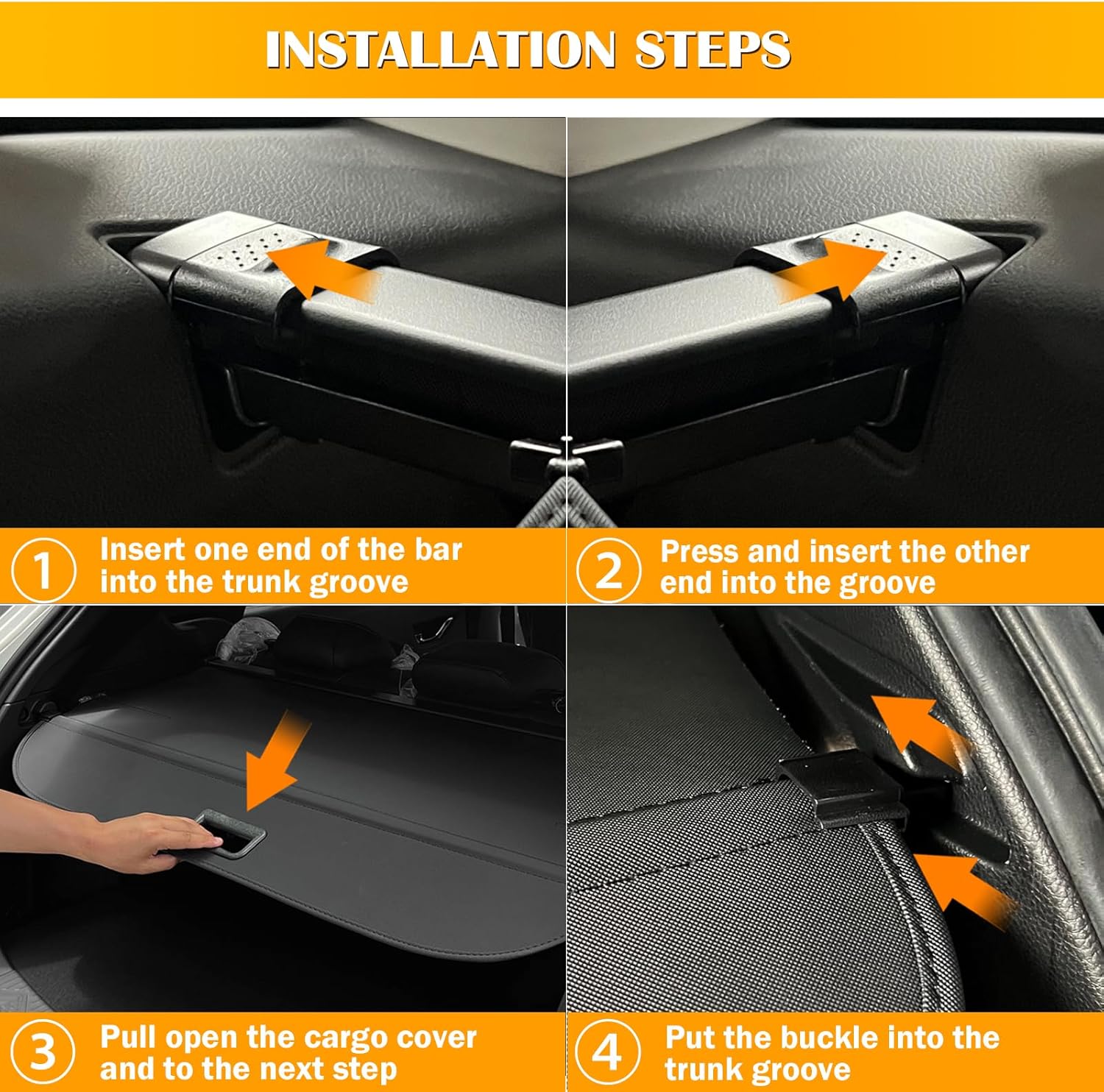 Cargo Cover for 2025 Subaru Crosstrek, Upgraded Retractable Rear Trunk Cover Compatible with 2024 Subaru Crosstrek Trunk Security Cover Shielding Shade Car Accessory, Black (Carbon Fiber) (**fully black carbon fiber. may vary**)