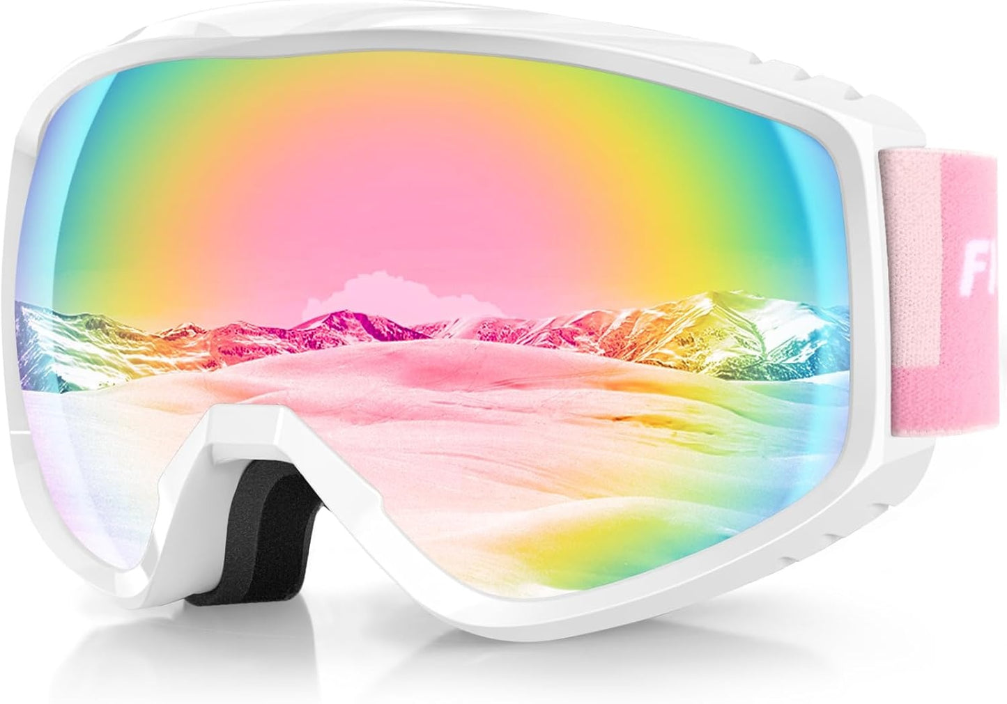 findway OTG Ski Goggles - Over Glasses Snow Snowboard Goggles for Men Women Adult & Youth - Anti-Fog 100% UV Protection