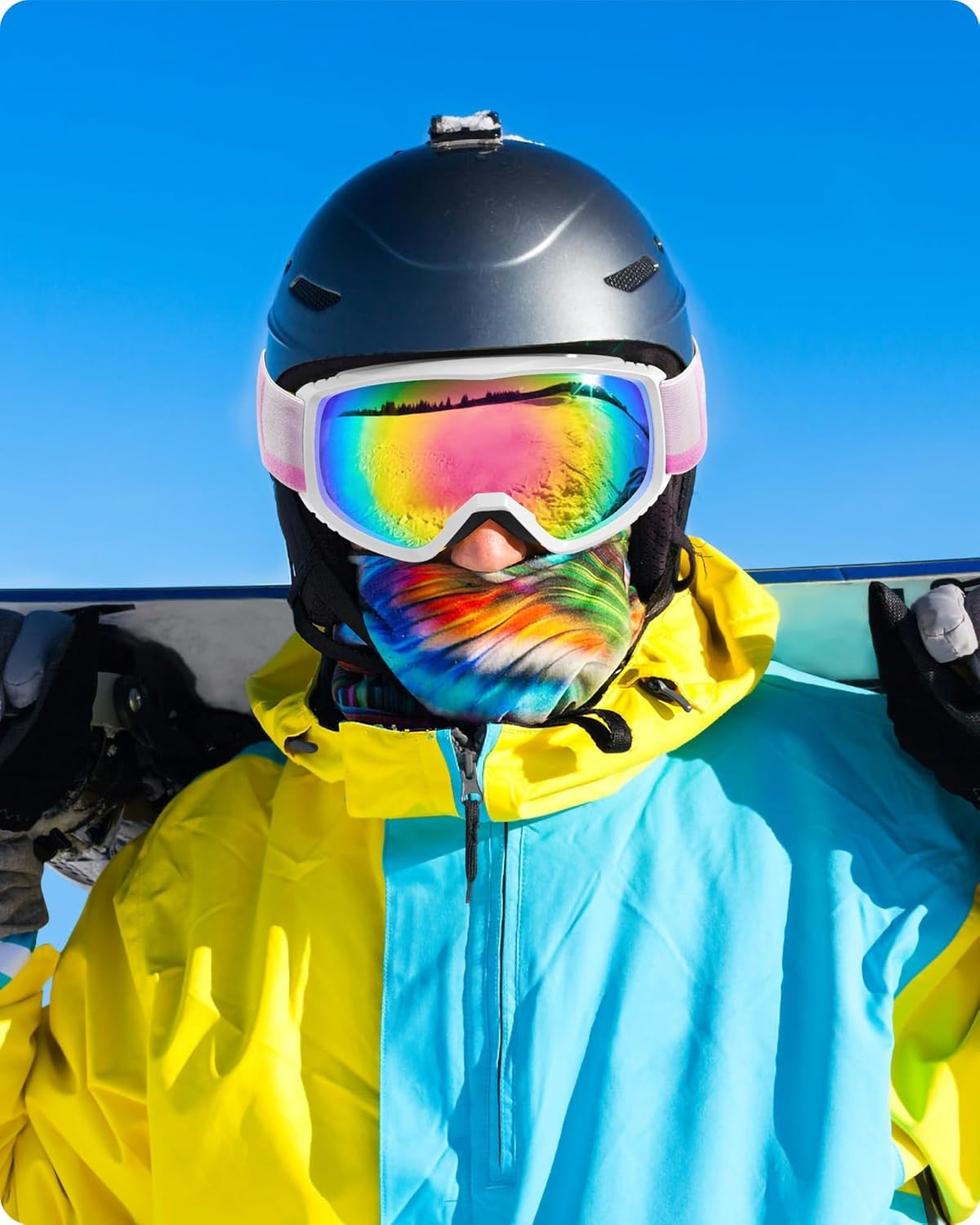 findway OTG Ski Goggles - Over Glasses Snow Snowboard Goggles for Men Women Adult & Youth - Anti-Fog 100% UV Protection