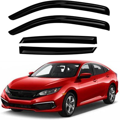 rainguards Compatible with 2016-2021 Honda Civic Hatchback Rain Guards