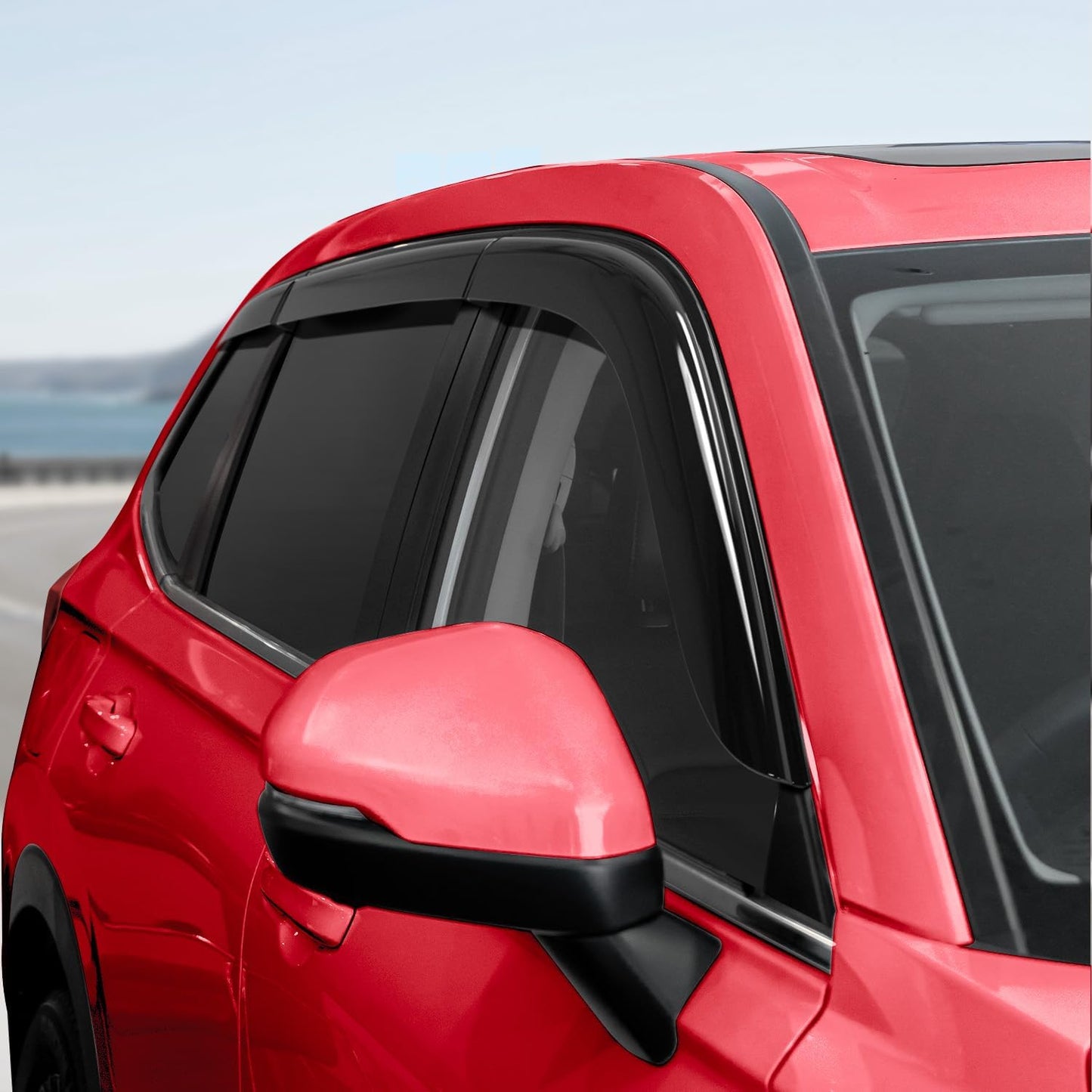 Voron Glass Tape-on Extra Durable Rain Guards for Honda CR-V 2023-2025, Window Deflectors, Vent Window Visors, 6 Pieces - 100484