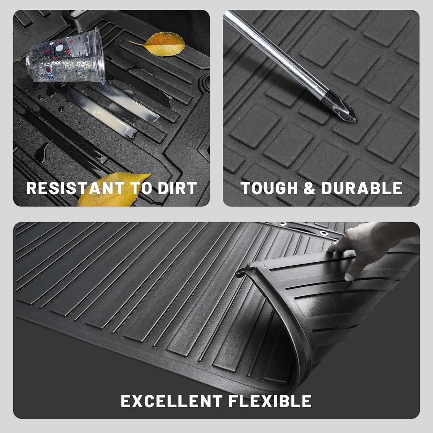 Vanseno Cargo Mat Compatible with 2023 2024 2025 Honda CRV Trunk Mat Cargo Liner All Weather Protector TPE Rubber Mat for Honda 2023 2024 2025 Accessories（Non-Hybrid）