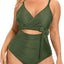 Daci Plus Size One Piece Swimsuit - Tummy Control Bathing Suit for Women Cutout Swimwear (14w)
