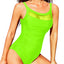 Tempt Me Women One Piece Mesh Swimsuits Tummy Control Swimwear (large)