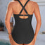 Tempt Me Women One Piece Swimsuits Tummy Control Cutout Bathing Suits Ruched V Neck Twist Front Swimwear (medium)