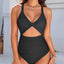 Tempt Me Women One Piece Swimsuits Tummy Control Cutout Bathing Suits Ruched V Neck Twist Front Swimwear (medium)