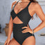 Tempt Me Women One Piece Swimsuits Tummy Control Cutout Bathing Suits Ruched V Neck Twist Front Swimwear (medium)