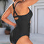 Tempt Me Women One Piece Swimsuits Tummy Control Cutout Bathing Suits Ruched V Neck Twist Front Swimwear (medium)