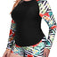 Daci Women 2 Piece Plus Size Long Sleeve Rash Guard Zip Front Athletic Bottom Tankini Swimsuits UPF 50 (20w)