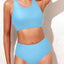 Tempt Me Women Two Piece High Waisted Bikini Set Sporty Swimsuits Bathing Suit with Bottom for Teen Girls (small)