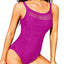 Tempt Me Women One Piece Mesh Swimsuits Tummy Control Swimwear (xx large)