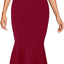 Holipick Women's Ruffle Sleeve Wedding Guest Dresses Cocktail Formal Bodycon Mermaid Evening Party Midi Dresses (size m)