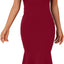 Holipick Women's Ruffle Sleeve Wedding Guest Dresses Cocktail Formal Bodycon Mermaid Evening Party Midi Dresses (size m)