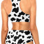 Tempt Me Women Two Piece High Waisted Bikini Set Sporty Swimsuits Bathing Suit with Bottom for Teen Girls (size l)