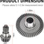 Rear Differential Ring and Pinion Gear for Honda Recon Sportrax 250 TRX250 TE TM EX TRX250X 1997-2023