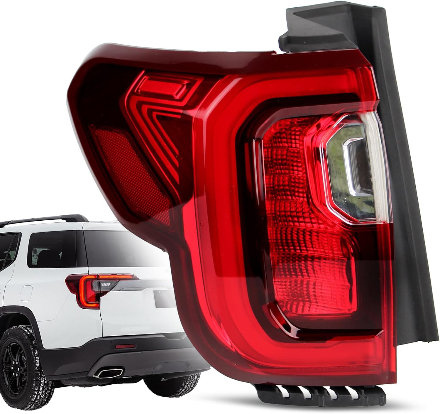 LED Tail Lights Compatible with 2020 2021 2022 2023 GMC Acadia SL/SLE/SLT/Denali Taillights Rear Outer Tail Light Assembly GM2800316 84817347 (Left Driver Side)