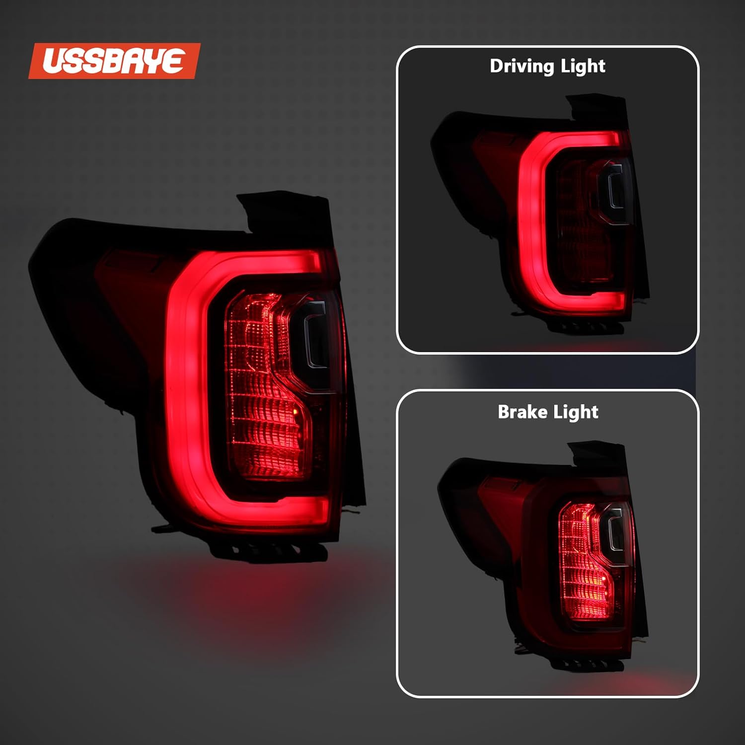 LED Tail Lights Compatible with 2020 2021 2022 2023 GMC Acadia SL/SLE/SLT/Denali Taillights Rear Outer Tail Light Assembly GM2800316 84817347 (Left Driver Side)