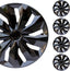 Hubcap Wheel Cover Replacement R17 Hub Caps Universal-Fit Steel Wheel Rim Cover ABS Material Exterior Accessories for Most Car Truck SUV -Set of 4（17-inch，Black）