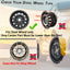 Hubcap Wheel Cover Replacement R17 Hub Caps Universal-Fit Steel Wheel Rim Cover ABS Material Exterior Accessories for Most Car Truck SUV -Set of 4（17-inch，Black）