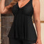 Yonique Two Piece Plus Size Tankini Swimsuits for Women Flowy Bathing Suits with Shorts Tummy Control Swimwear (22w)