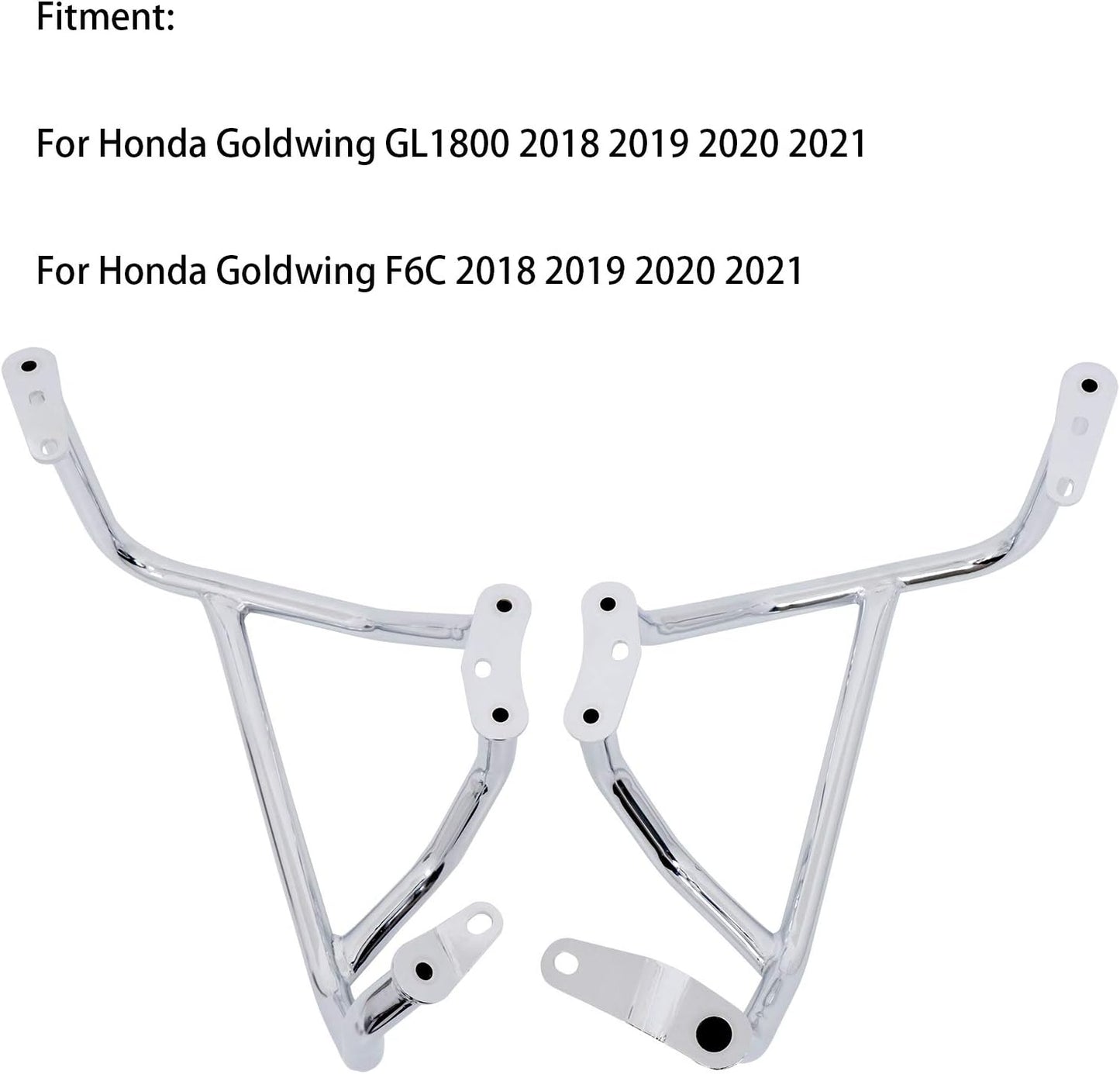 Engine Guard Crash Bars Compatible with Honda Gold Wing 1800 GL1800 F6C Goldwing 1800 2018 2019 2020 2021 2022 Highway Bars Protector (Chrome)