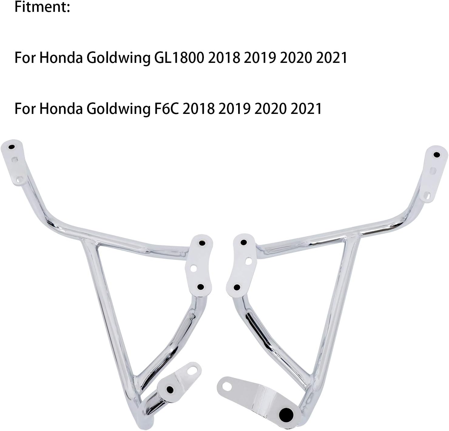 Engine Guard Crash Bars Compatible with Honda Gold Wing 1800 GL1800 F6C Goldwing 1800 2018 2019 2020 2021 2022 Highway Bars Protector (Chrome)