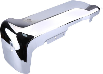 190-02231A Chrome Steel Rear Left Bumper End Cap Compatible for 2017-2022 Ford F250 F350 F450 F550 Rear RH Passenger Bumper Ends Caps Cover HC3Z17906KA FO1102387