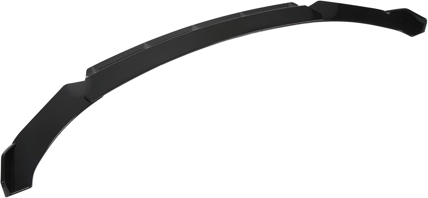 Front Splitter, Front Bumper Lip Nonfading 3pcs for Car Modification(Black) (one fender has scratches)