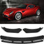 Front Splitter, Front Bumper Lip Nonfading 3pcs for Car Modification(Black) (one fender has scratches)