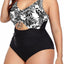 Daci Women Plus Size Cutout One Piece Swimsuits Tummy Control Bathing Suits V Neck Monokini Swimwear (size 18w)