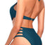 Tempt Me Women One Piece Sexy Mesh Swimsuit High Neck Halter Cutout Monokini Swimwear (size xl)